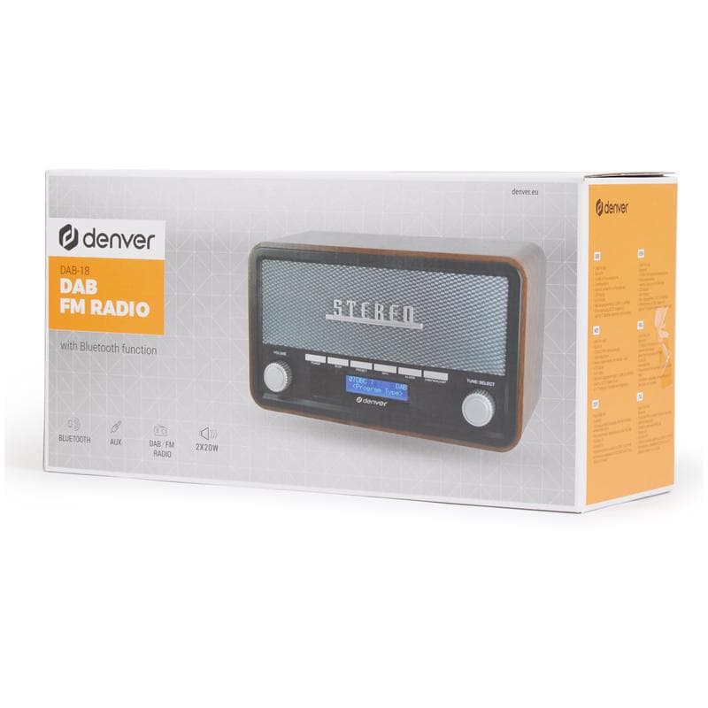 Retro Denver wekkerradio DAB-18