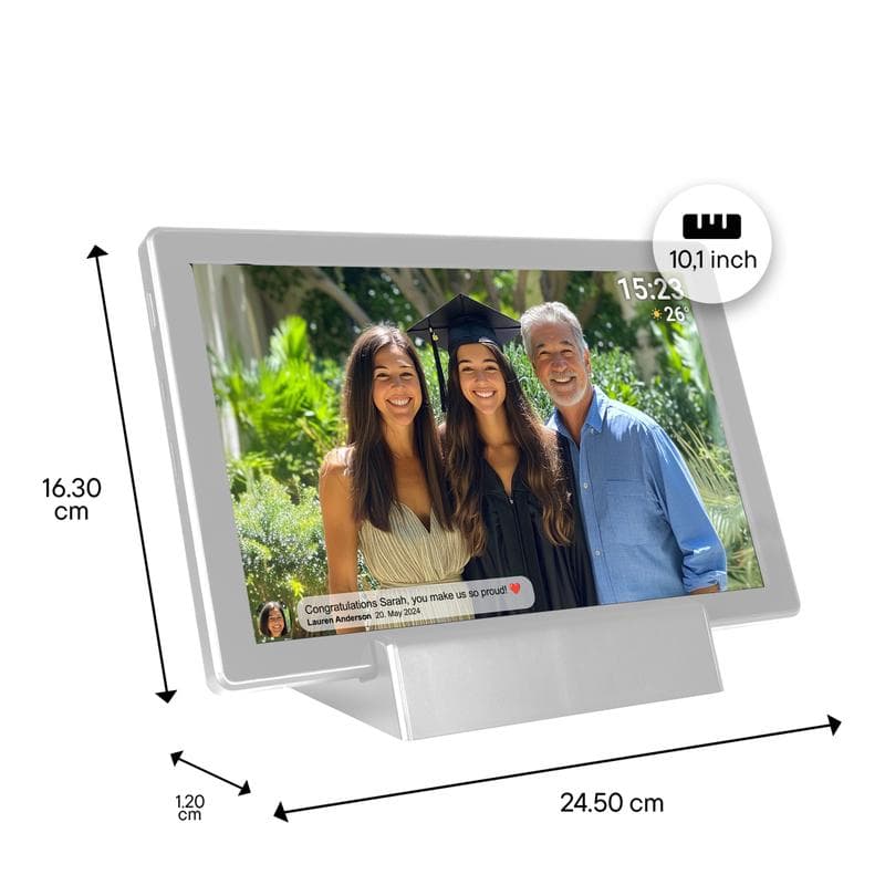 Denver digitale fotolijst - wit