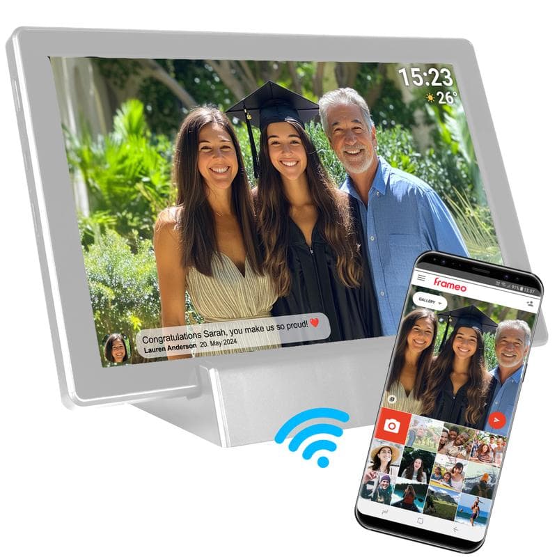 Denver digitale fotolijst - wit