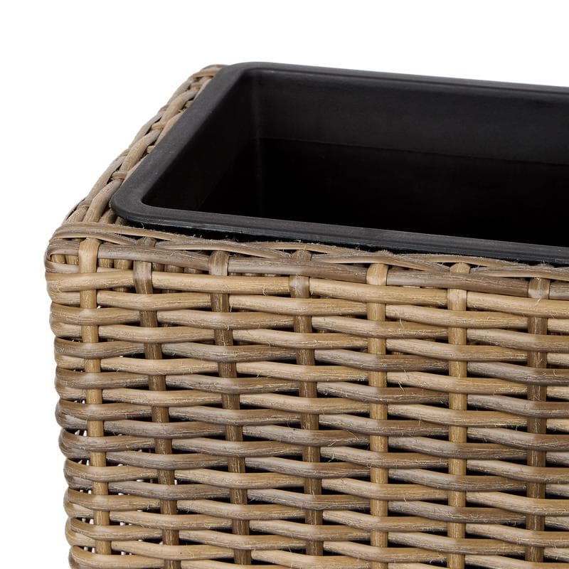 Rattan plantenbak 3-in-1 - bruin