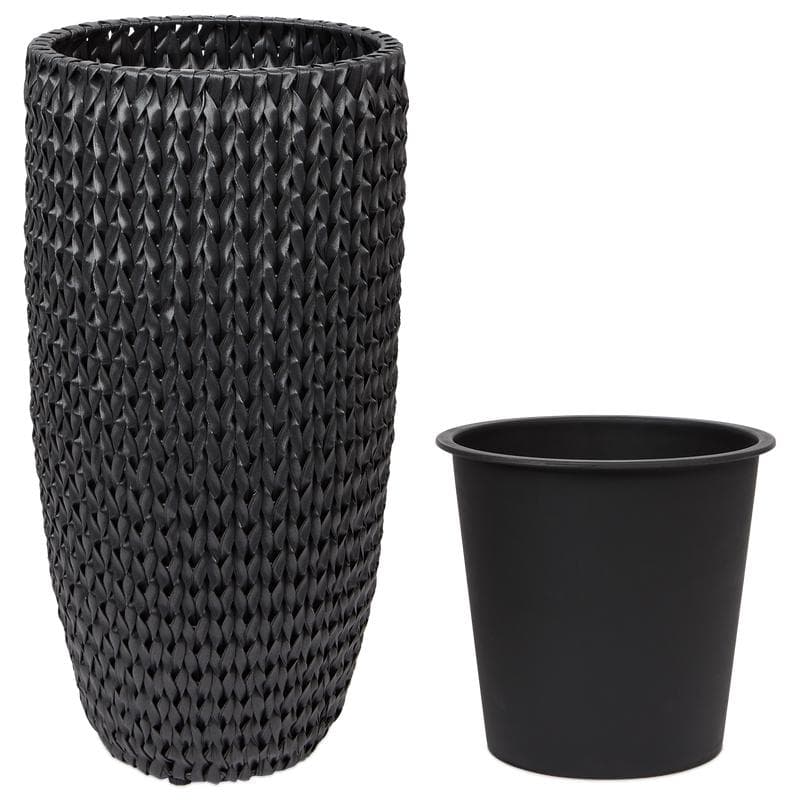 Set van 2 plantenpotten - zwart