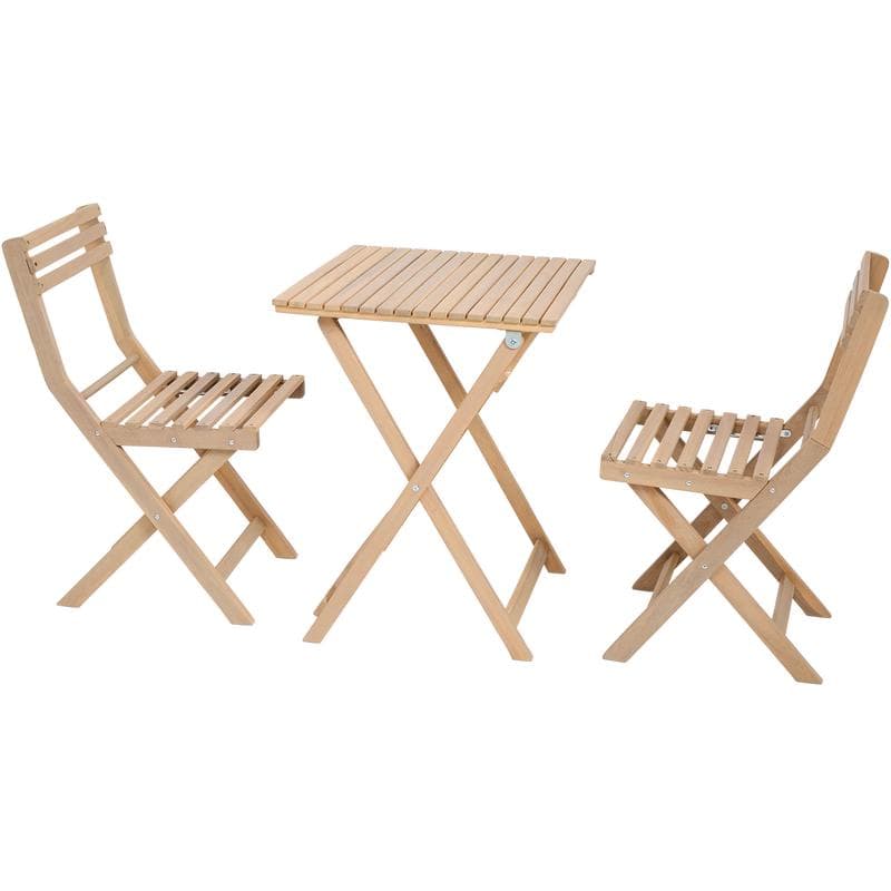 Table et 2 chaises de jardin premium