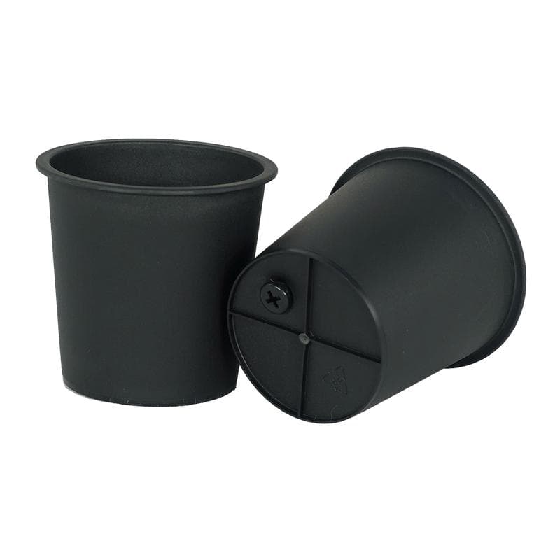 Set van 2 lage plantenpotten - naturel