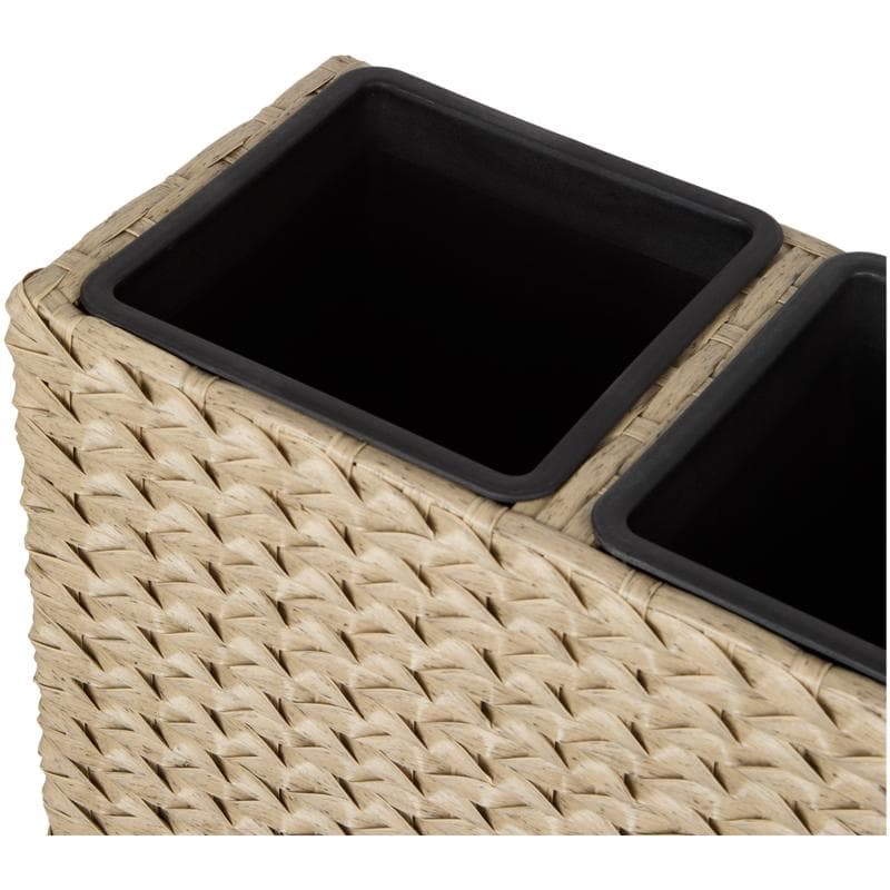 Rattan plantenbak 3-in-1 - lichtbruin