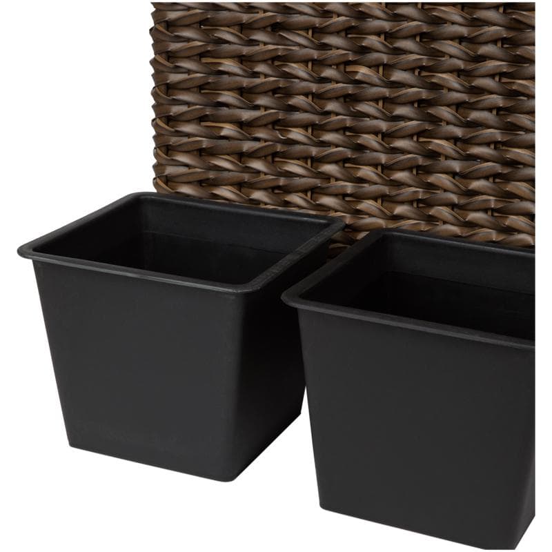 Rattan plantenbak 3-in-1 - donkerbruin