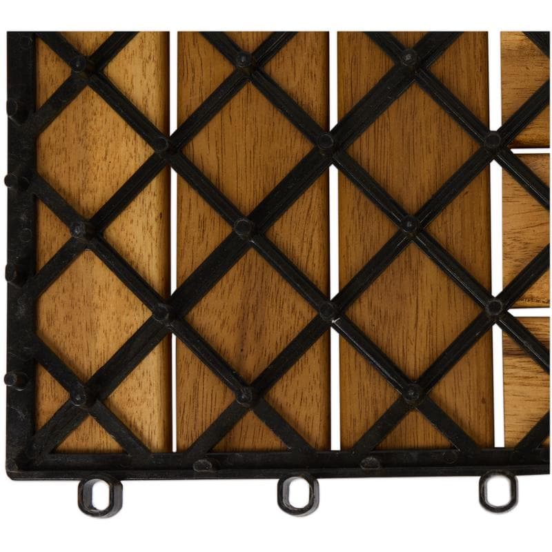 Dalles clipsables en bois d'acacia