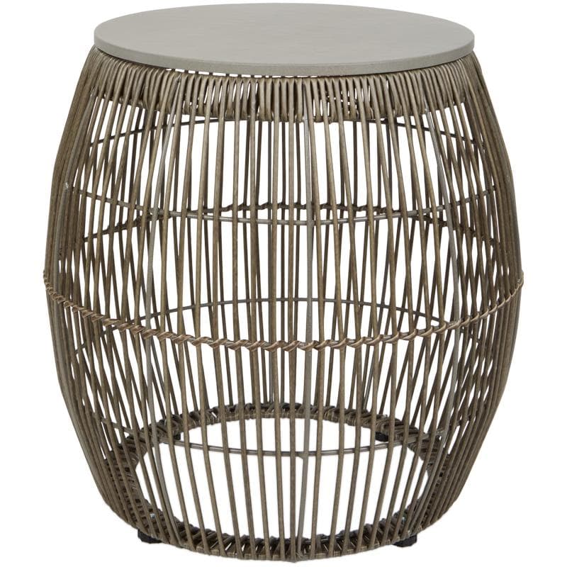 Lot de 2 tables d'appoint - gris