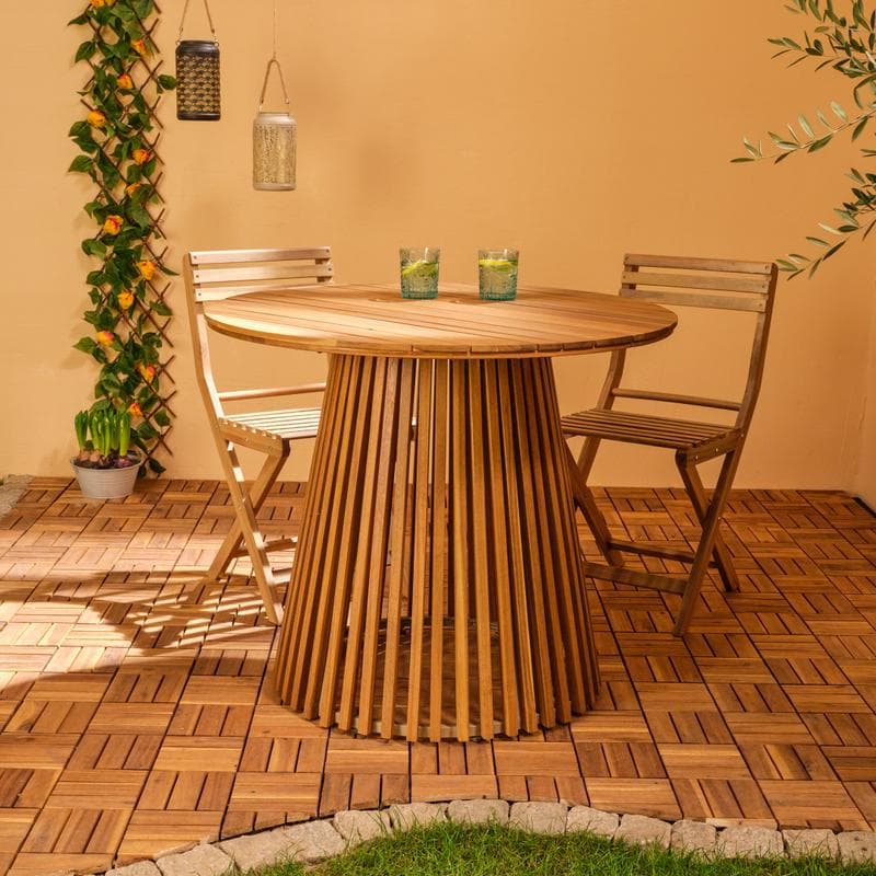 Table de jardin ronde design