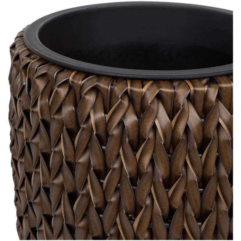 Set van 2 hoge plantenpotten - bruin