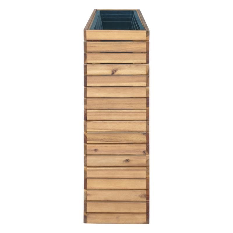 Rechthoekige houten plantenbak