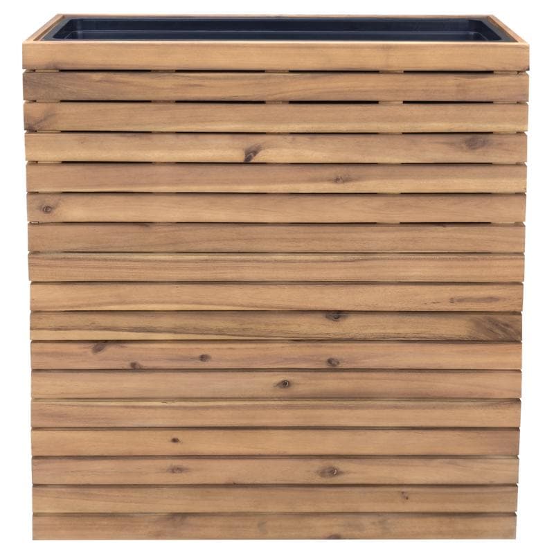 Rechthoekige houten plantenbak