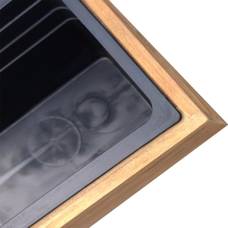 Rechthoekige houten plantenbak