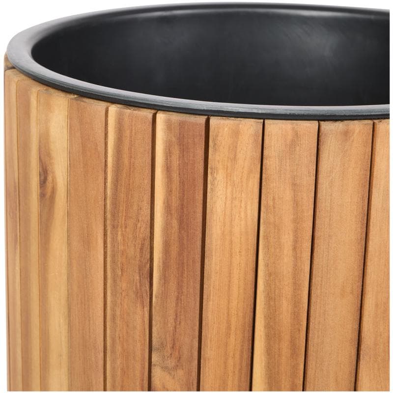 Ronde houten plantenbak