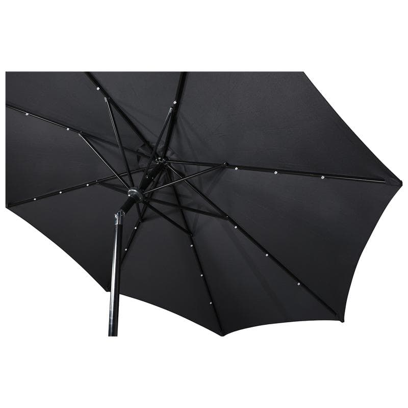 Parasol avec éclairage solaire