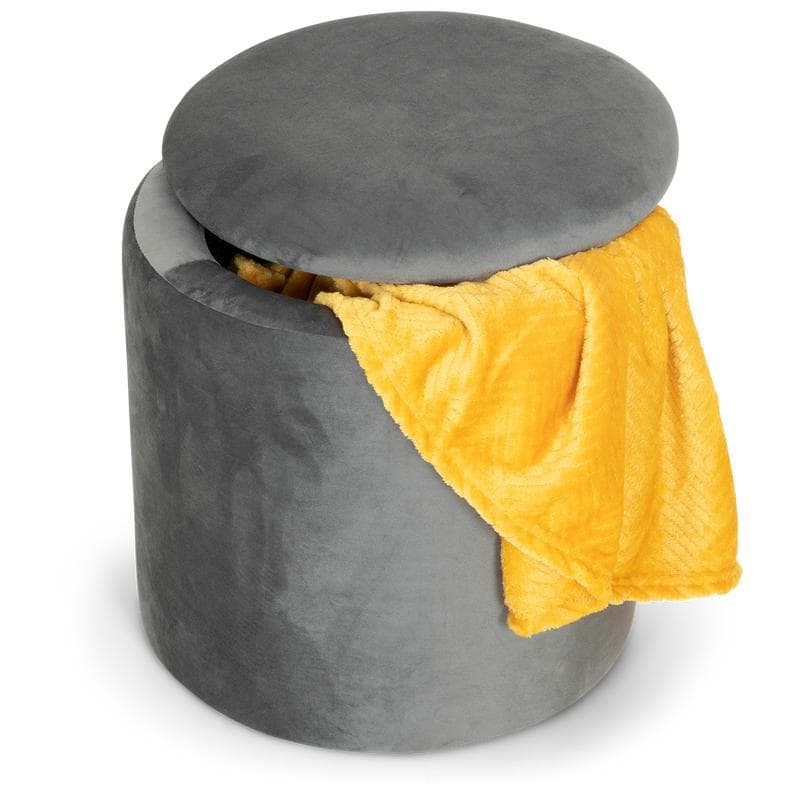 Pouf avec rangement - anthracite