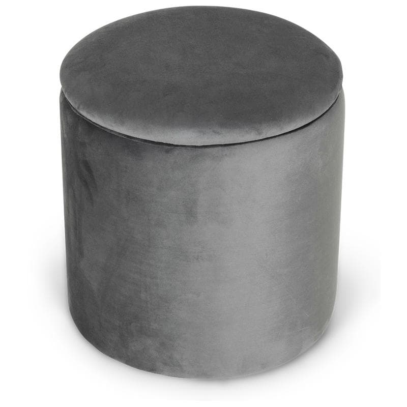 Pouf avec rangement - anthracite