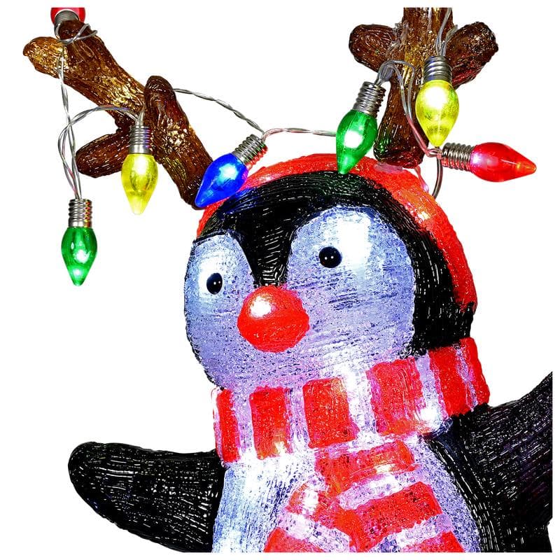 Lichtgevende kerstpinguïn