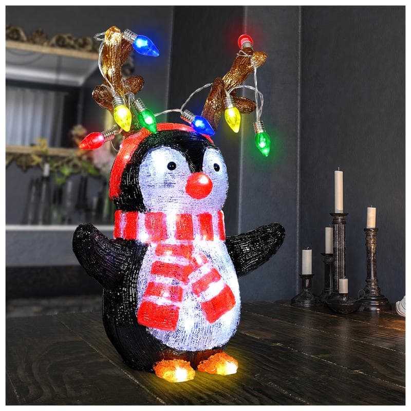 Lichtgevende kerstpinguïn