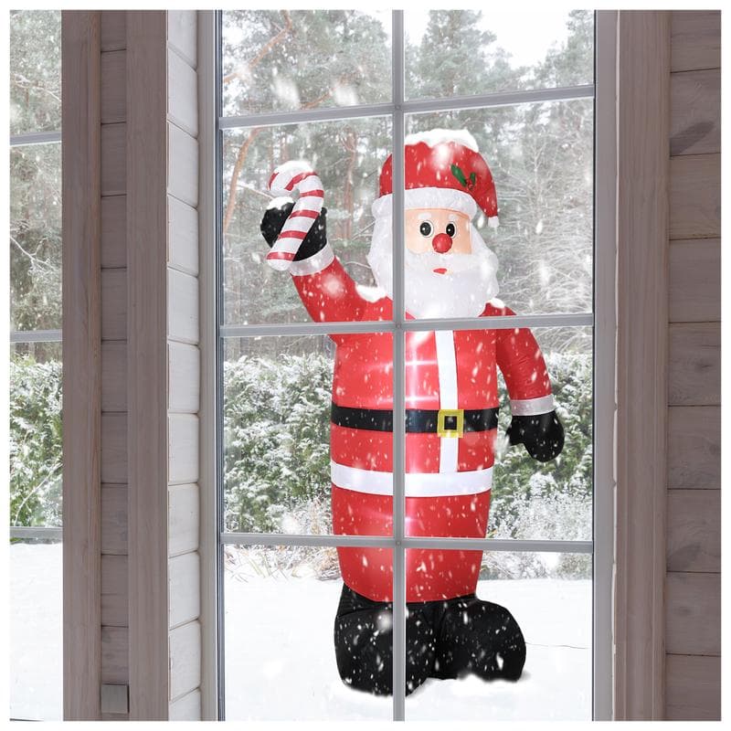 Opblaasbare kerstman XXL met licht