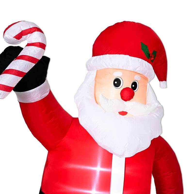 Opblaasbare kerstman XXL met licht