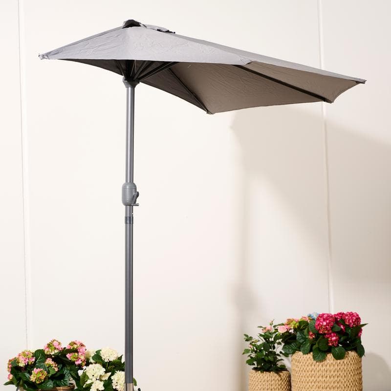 Demi-parasol pour balcon - anthracite