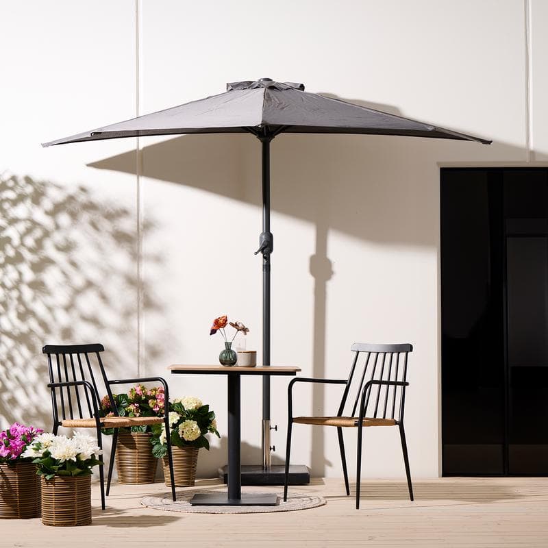 Halve parasol - antraciet