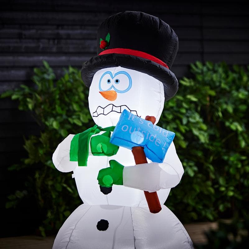Bonhomme de neige gonflable animé et lumineux