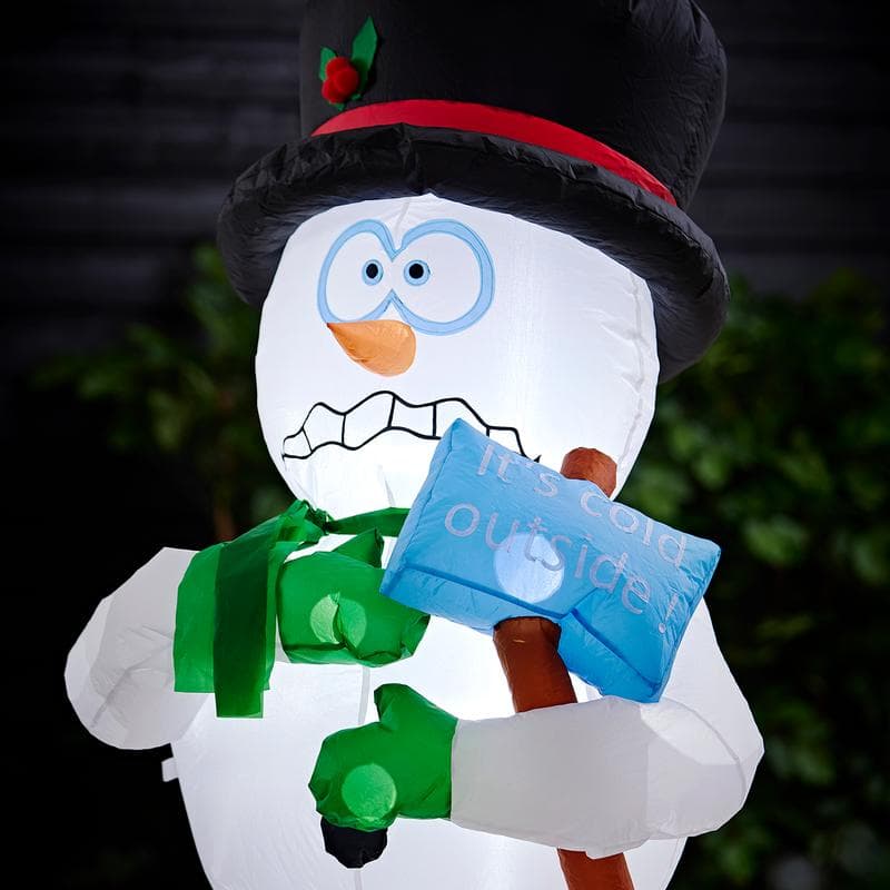 Bonhomme de neige gonflable animé et lumineux