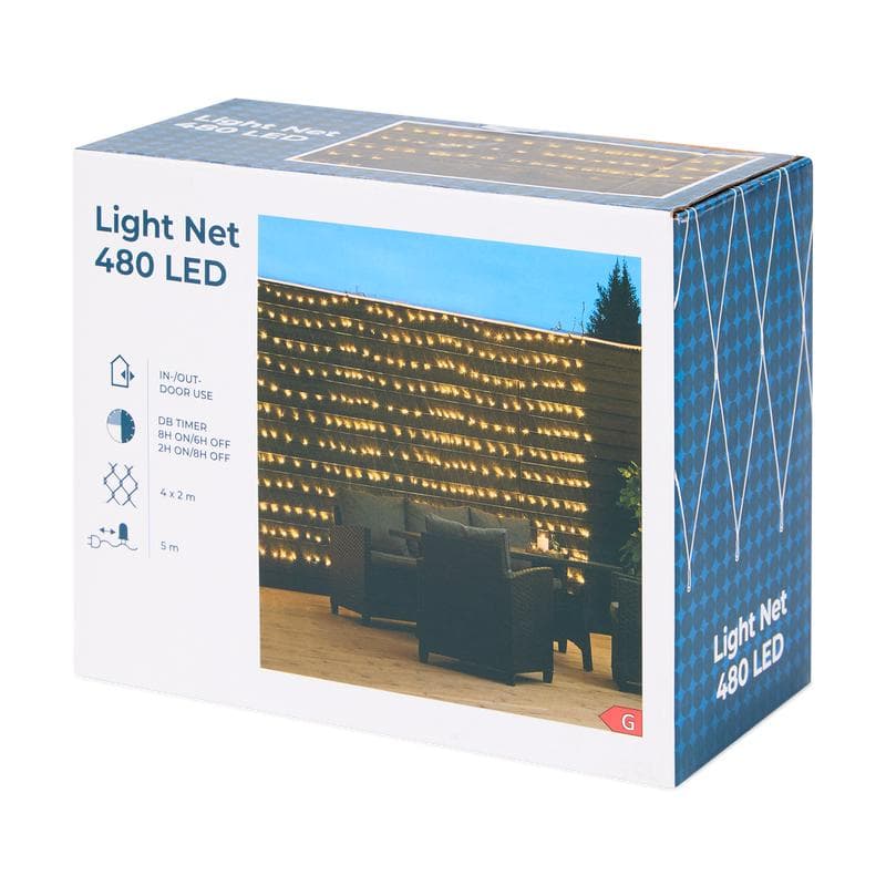 Kerstverlichting met flikkerlicht - netverlichting 4 x 2 meter