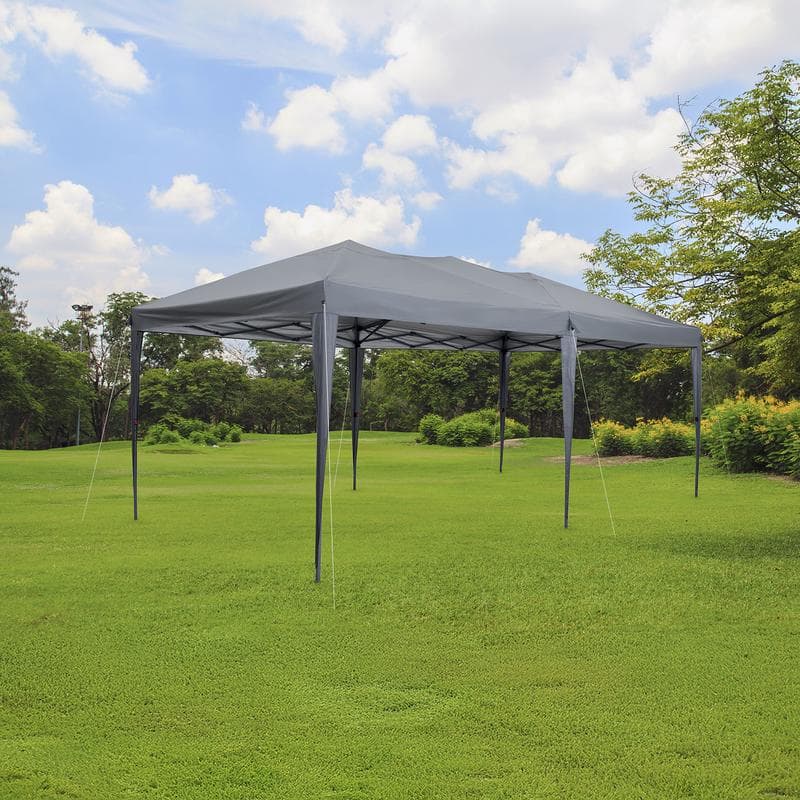 Easy up partytent met zijwanden - grijs