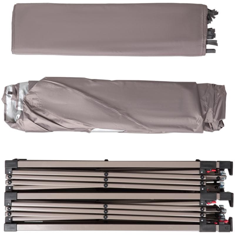 Tente de réception Easy Up avec parois latérales - taupe