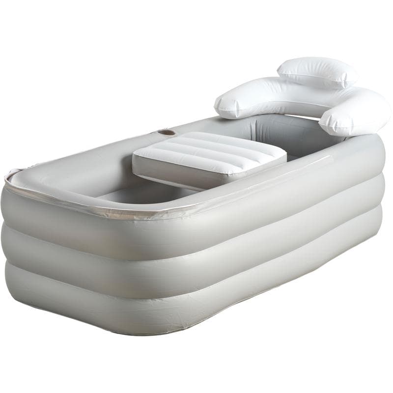 Baignoire gonflable - gris et blanc