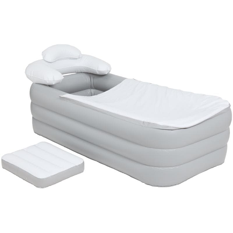 Baignoire gonflable - gris et blanc