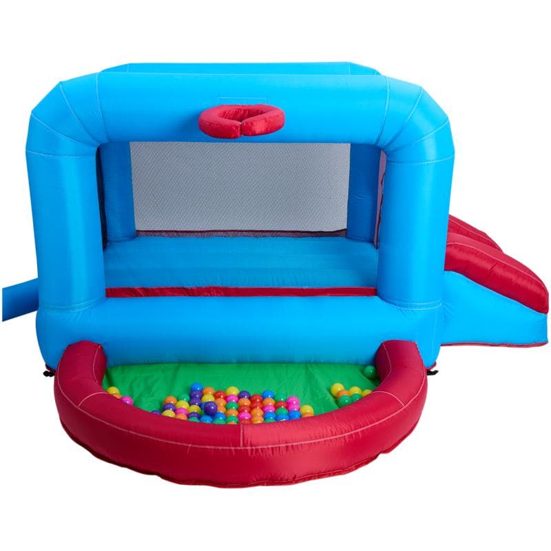 Springkussen inclusief pomp en ballenbak – multicolor