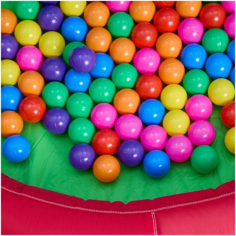 Springkussen inclusief pomp en ballenbak – multicolor