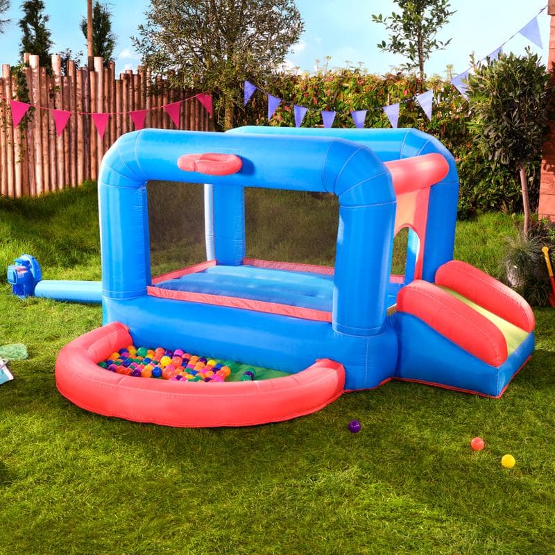 Springkussen met ballenbak – multicolor