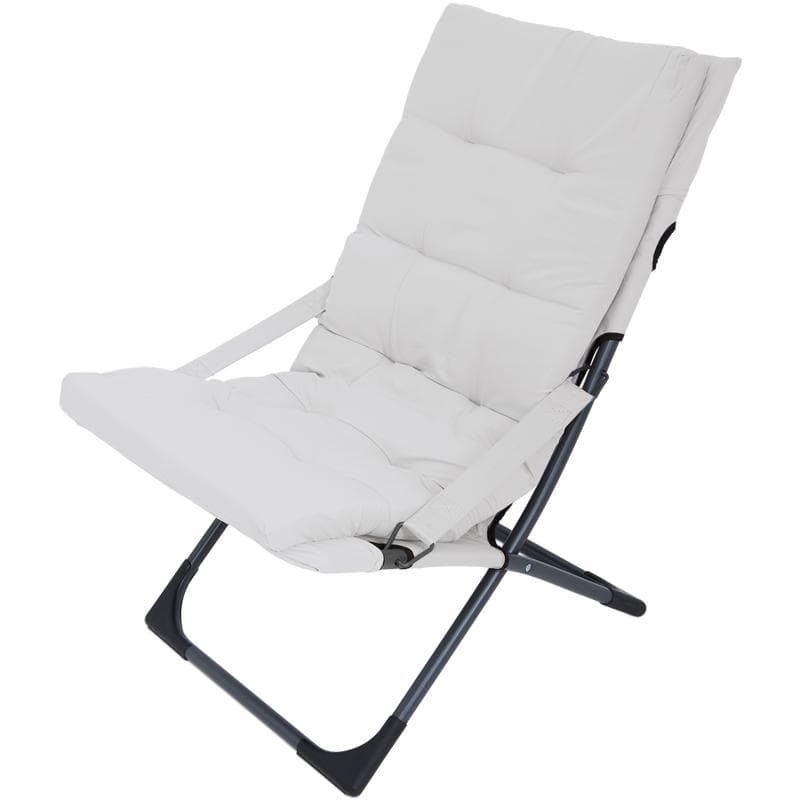 Loungestoel met kussen - crème-wit