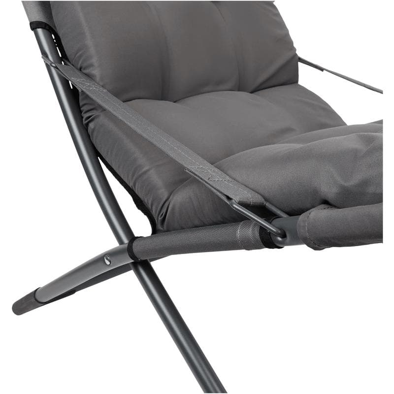 Loungestoel met kussen - grijs