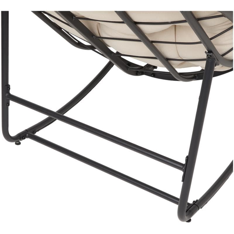 Fauteuil à bascule avec coussin - crème