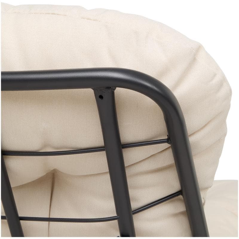 Fauteuil à bascule avec coussin - crème