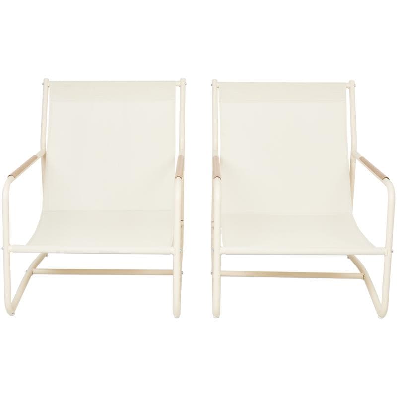 Loungeset met luxe kussens – crème