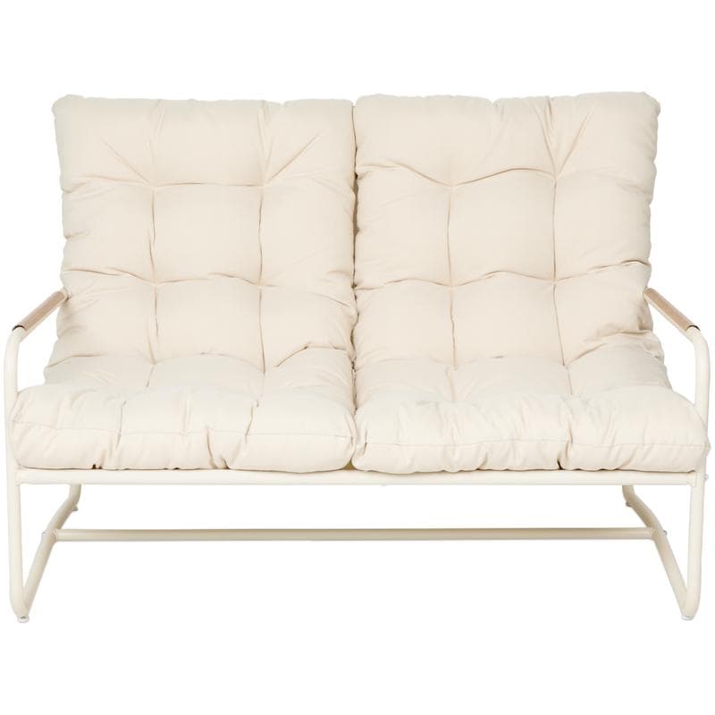 Loungeset met luxe kussens – crème