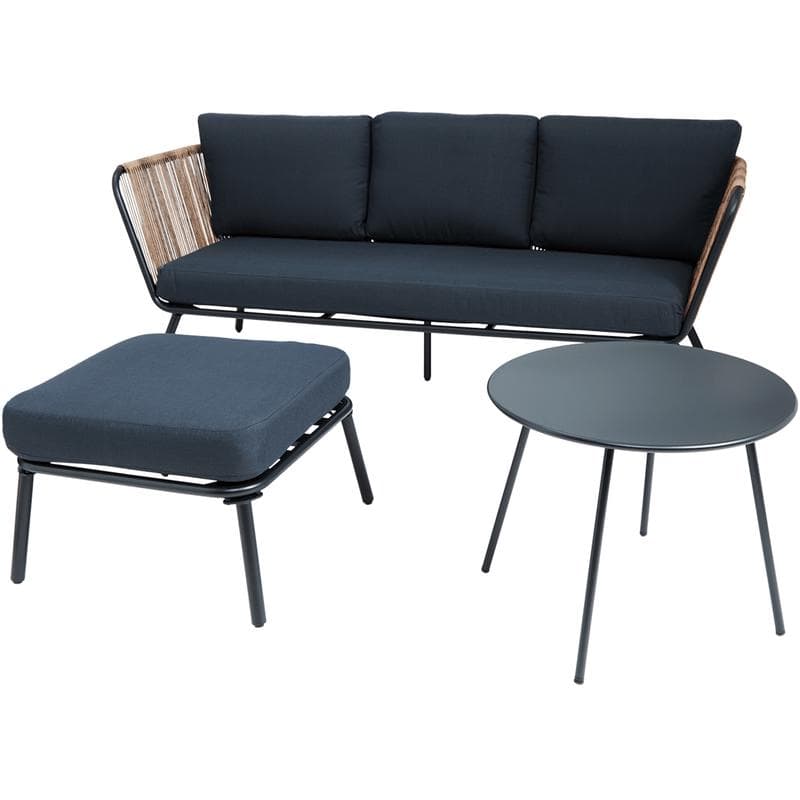 Loungeset met hocker en tafel