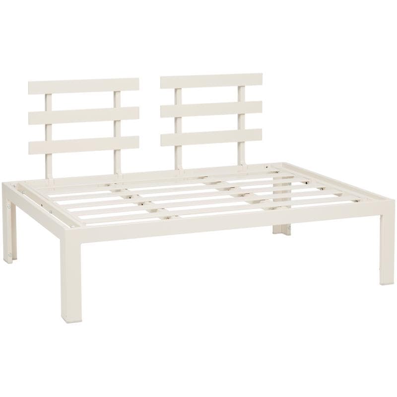 Stalen palletbank - crème-wit | 83,5 x 120 x 70 cm | zithoogte: 30 cm