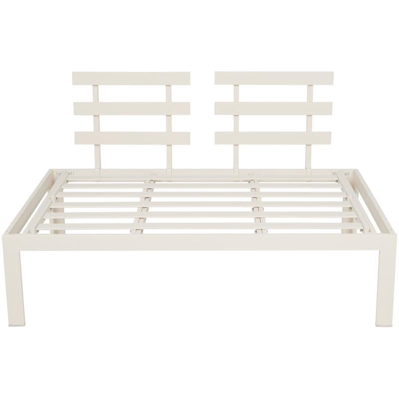 Stalen palletbank - crème-wit