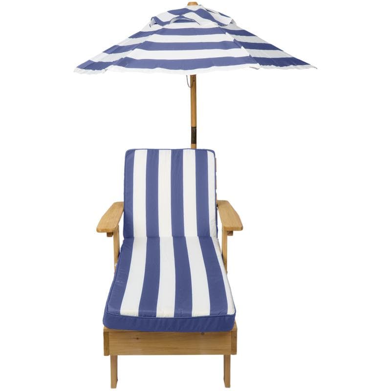 Chaise longue pour enfant avec parasol