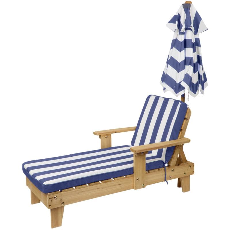 Chaise longue pour enfant avec parasol