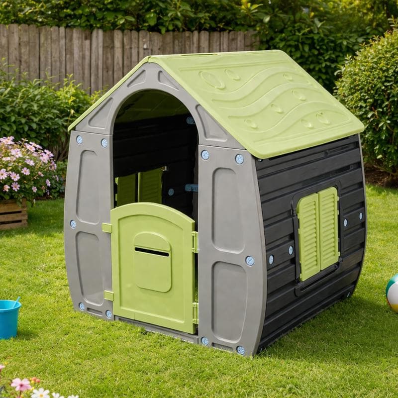 Magisch speelhuisje - groen/grijs