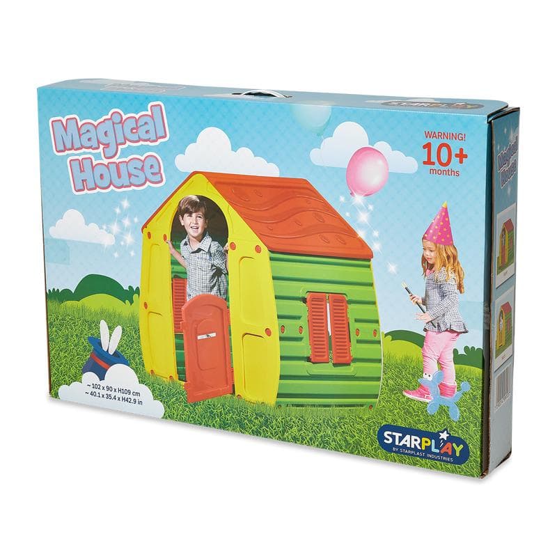 Magisch speelhuisje - rood/geel