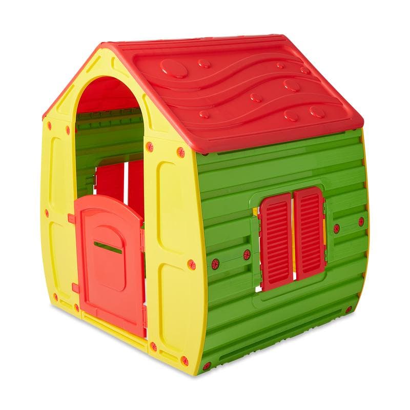 Maisonnette de jardin - rouge, jaune et vert